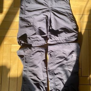NWOT! Boys hiking trail pants in grey with zips to transform to shorts!